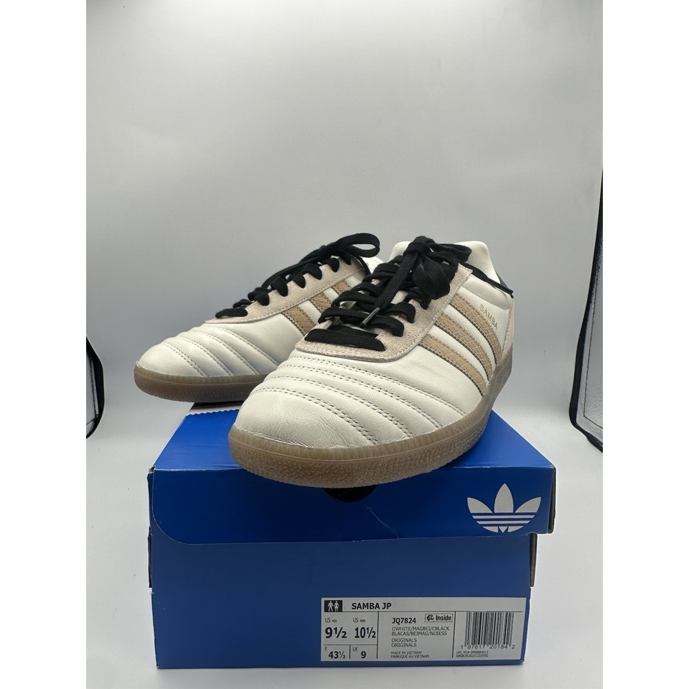 adidas Samba JP Off White Magic Beige Core Black Gum Sneakers Men's Sz 9.5